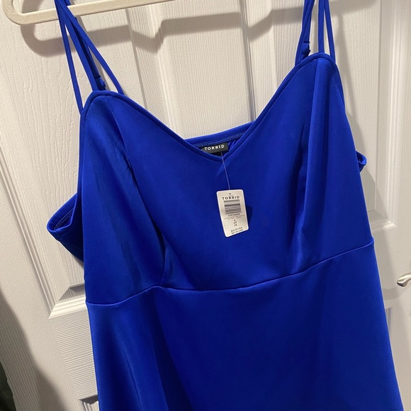 Torrid blue peplum blouse - Picture 1 of 3